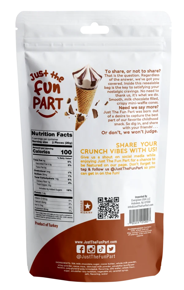 Just the Fun Part Waffle Cones (3 Pack) - Scrumptious Secrets